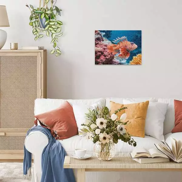 Colorful Animals: Red Lionfish - Puzzle Highlights, 500 Pieces