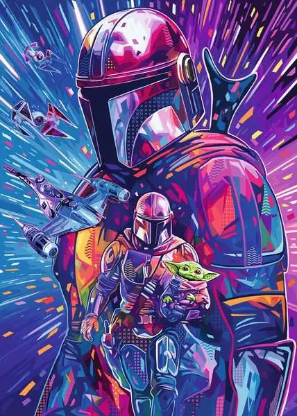 Star Wars - The Hyperspace Collection: The Mandalorian - Larger Puzzle Pieces, 500 Pieces (Large)