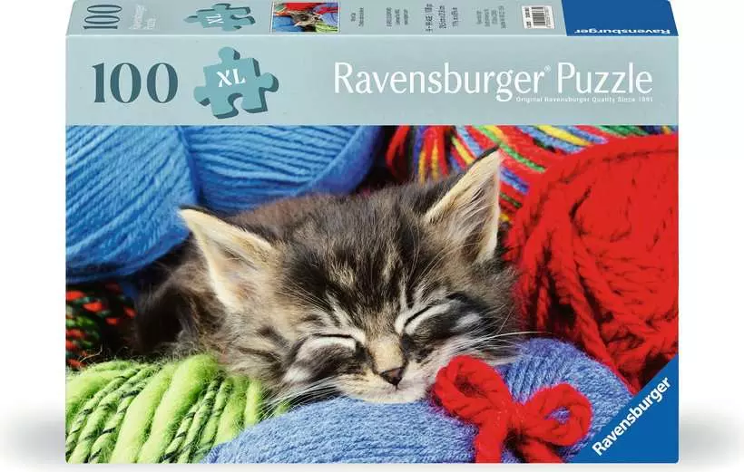Wool Cat - Feel Well & Puzzle, 100 Pieces