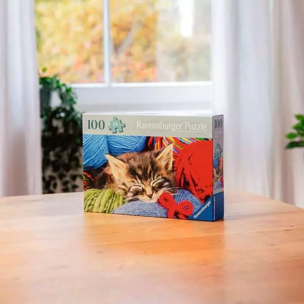 Wool Cat - Feel Well & Puzzle, 100 Pieces