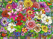 Tiffany Flowers - Feel Well & Puzzle, 100 Pieces