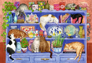 Cats on Shelf - Feel Well & Puzzle, 200 Pieces