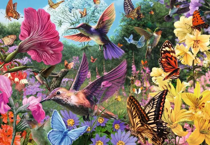 Hummingbirds and Butterflies - Feel Well & Puzzle, 200 Pieces