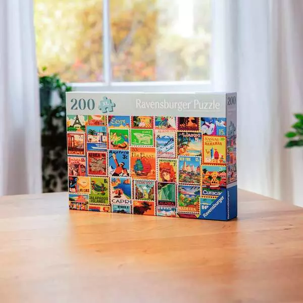 Travel Stamps - Feel Well & Puzzle, 200 Pieces