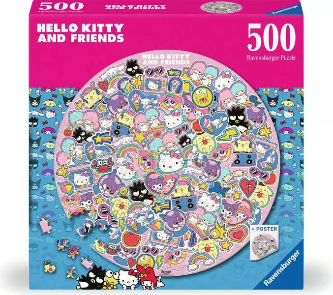 Hello Kitty and Friends - Round Puzzle, 500 Pieces