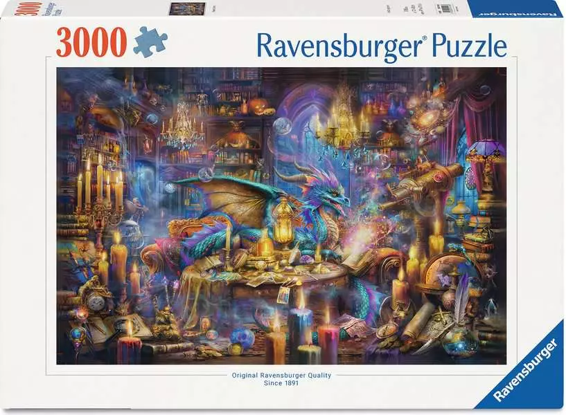 Dragon's Library - Standard Adult Puzzle, 3000 Pieces