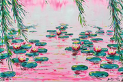 Pink Water Lillies - Standard Adult Puzzle, 4000 Pieces