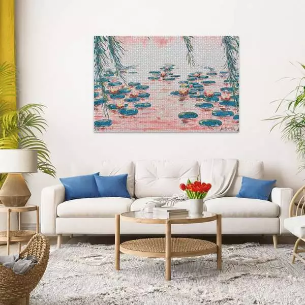 Pink Water Lillies - Standard Adult Puzzle, 4000 Pieces