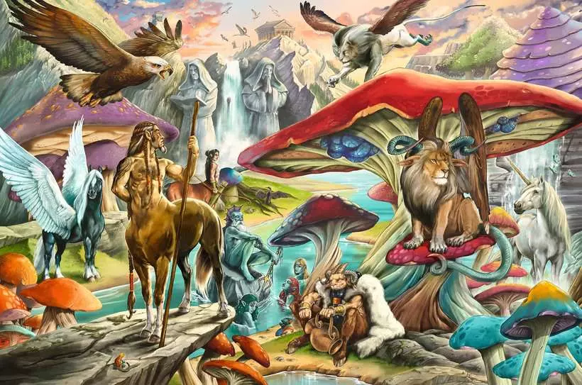 Mushrooms & Myths - Standard Adult Puzzle, 5000 Pieces
