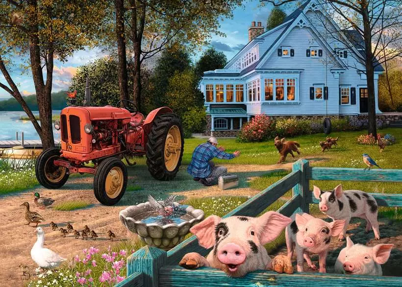Country Life - Larger Puzzle Pieces, 300 Pieces (Large)