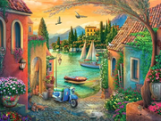European Villa Views - Larger Puzzle Pieces, 750 Pieces (Large)