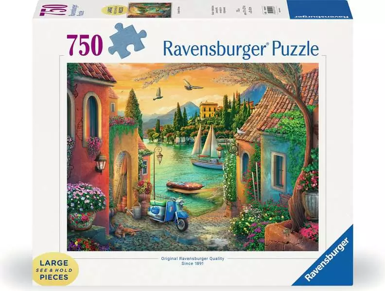 European Villa Views - Larger Puzzle Pieces, 750 Pieces (Large)