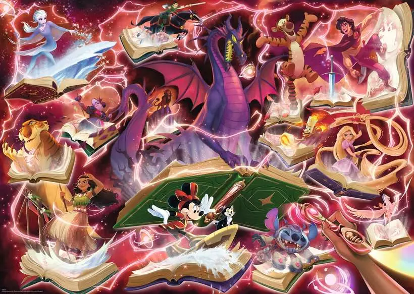 Disney Lorcana TCG - Glimmers of the Realm: Ruby - Standard Adult Puzzle, 1000 Pieces