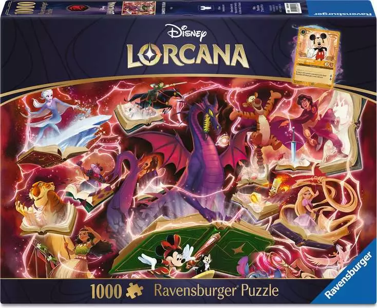Disney Lorcana TCG - Glimmers of the Realm: Ruby - Standard Adult Puzzle, 1000 Pieces