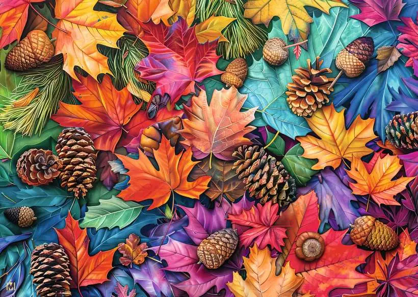Autumn Riches - Larger Puzzle Pieces, 500 Pieces (Large)
