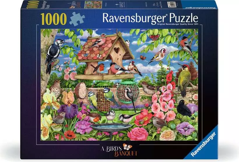 The Bird Table - Standard Adult Puzzle, 1000 Pieces