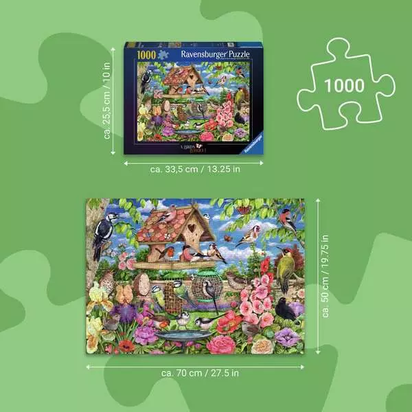 The Bird Table - Standard Adult Puzzle, 1000 Pieces