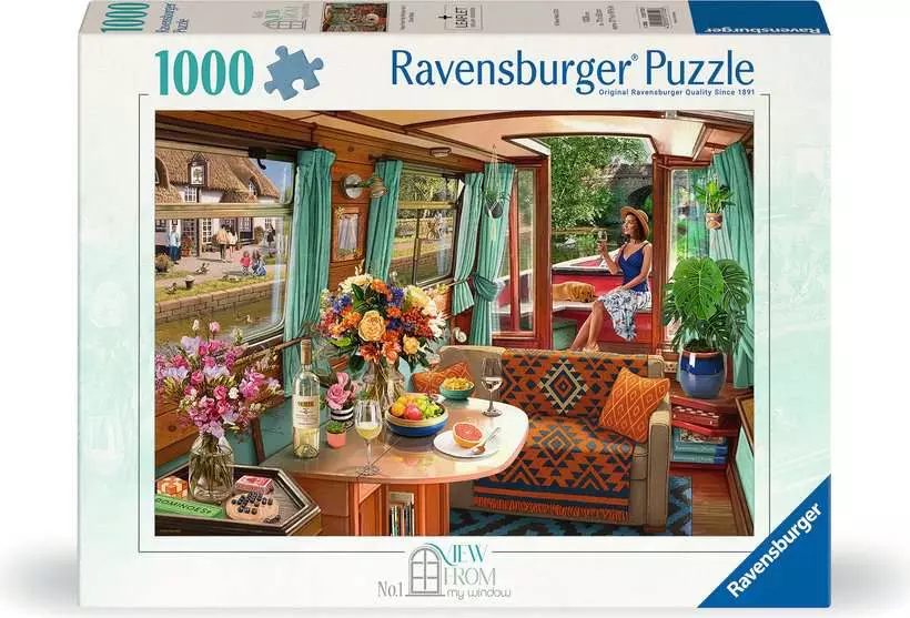 Canal Boat - Standard Adult Puzzle, 1000 Pieces