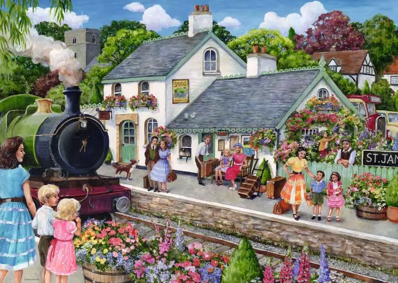 Whistle Stop Cottage - Standard Adult Puzzle, 1000 Pieces
