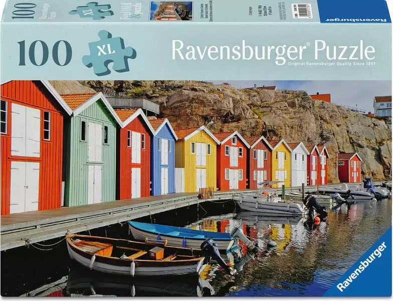 Colorful Houses in Sweden - Feel Well & Puzzle, 100 Pieces