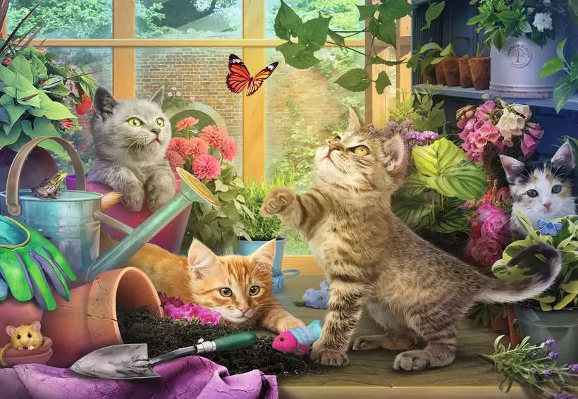 Cheeky Cats - Feel Well & Puzzle, 200 Pieces