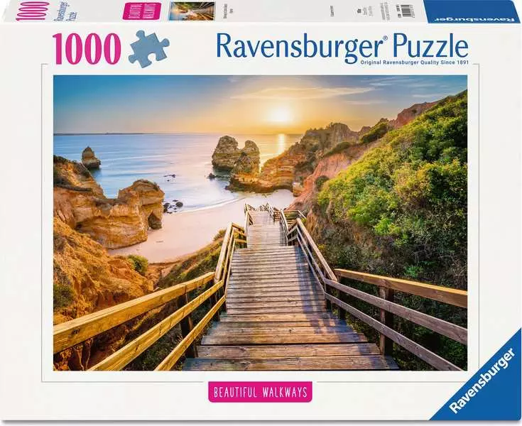Beautiful Walkways: Stairway to Camilo Beach, Algarve - Puzzle Highlights, 1000 Pieces