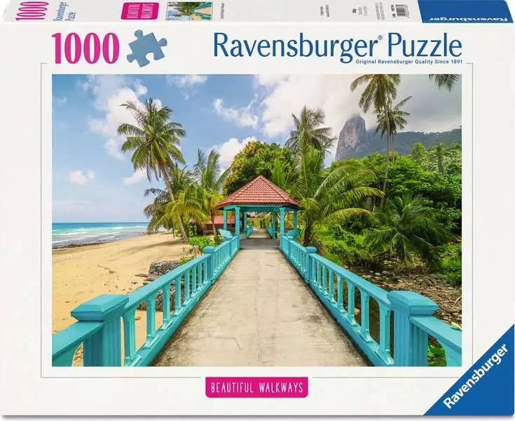 Beautiful Walkways: Colorful Bridge in Malaysia - Puzzle Highlights, 1000 Pieces