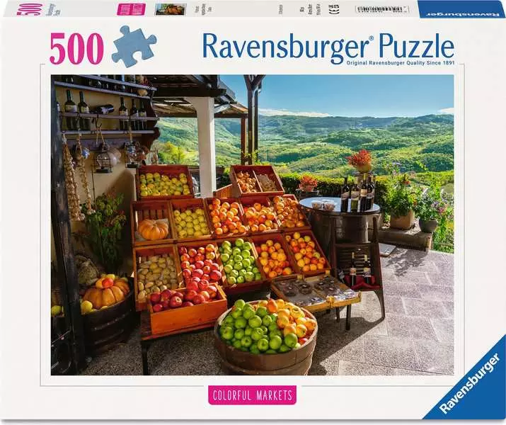 Colorful Markets: Fruit and Vegetable Market, Croatia - Puzzle Highlights, 500 Pieces
