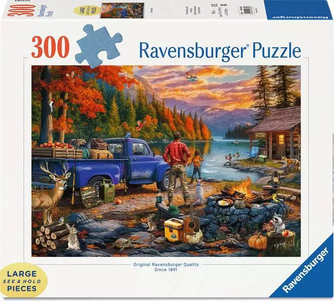 Sunset Lake - Larger Puzzle Pieces, 300 Pieces (Large)