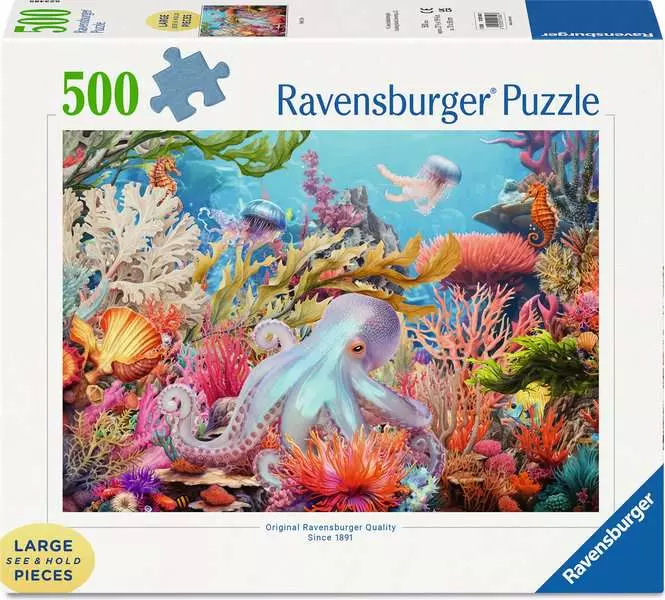 Reef Life - Larger Puzzle Pieces, 500 Pieces (Large)
