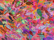 Fish in Fuchsia - Standard Adult Puzzle, 500 Pieces