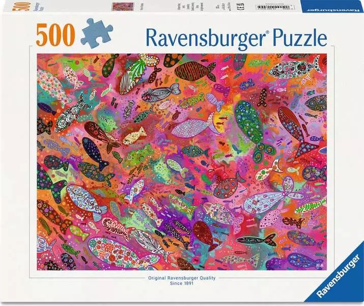 Fish in Fuchsia - Standard Adult Puzzle, 500 Pieces