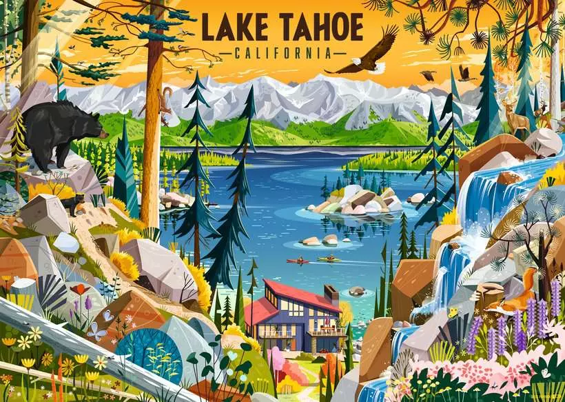 Sacred Lake Tahoe - Standard Adult Puzzle, 1000 Pieces