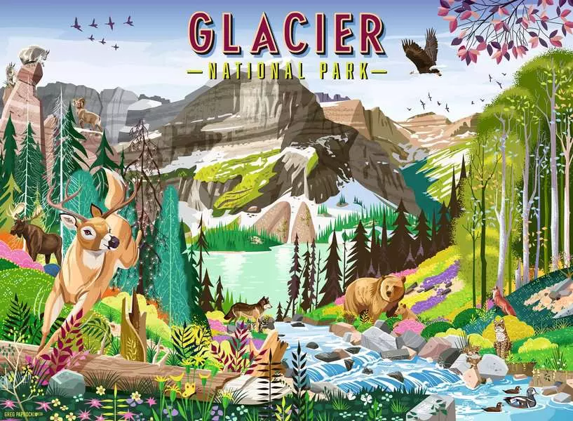 Glacier National Park - Standard Adult Puzzle, 500 Pieces