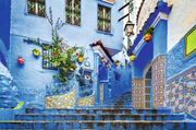 Morocco in Blue - Standard Adult Puzzle, 3000 Pieces