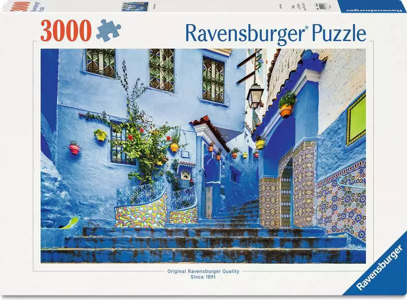 Morocco in Blue - Standard Adult Puzzle, 3000 Pieces