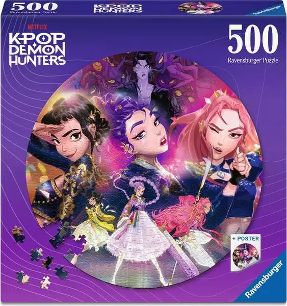 KPop Demon Hunters: For the Fans! - Round Puzzle, 500 Pieces