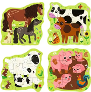 Farm Animals (4, 6, 8, & 10 Pieces) - Puzzle UP! - Children's Puzzle
