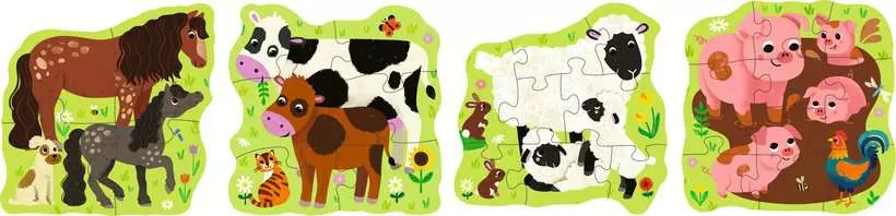 Farm Animals (4, 6, 8, & 10 Pieces) - Puzzle UP! - Children's Puzzle