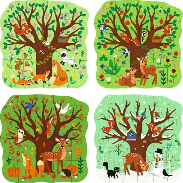 Four Seasons (12, 16, 20, & 24 Pieces) - Puzzle UP! - Children's Puzzle