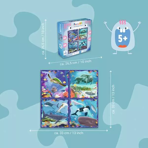 Ocean Life (64, 72, 81, & 90 Pieces) - Puzzle UP! - Children's Puzzle