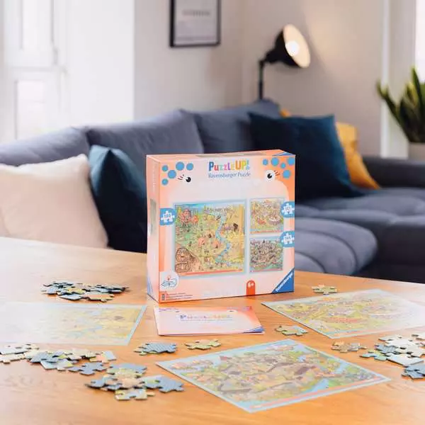 History: Stone Age, Ancient Rome, and Middle Ages (100, 121, & 144 Pieces) - Puzzle UP! - Children's Puzzle