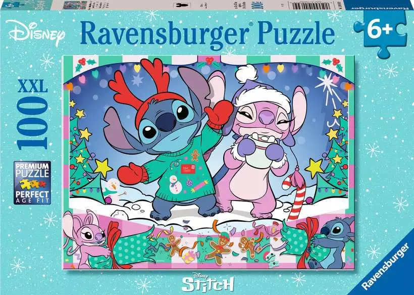 Disney Stitch: Christmas - Children's Puzzle, 100 Pieces (XXL)