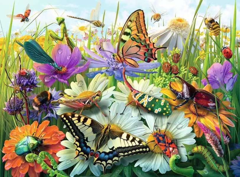 Wonderful World of Insects - Children's Puzzle, 100 Pieces (XXL)