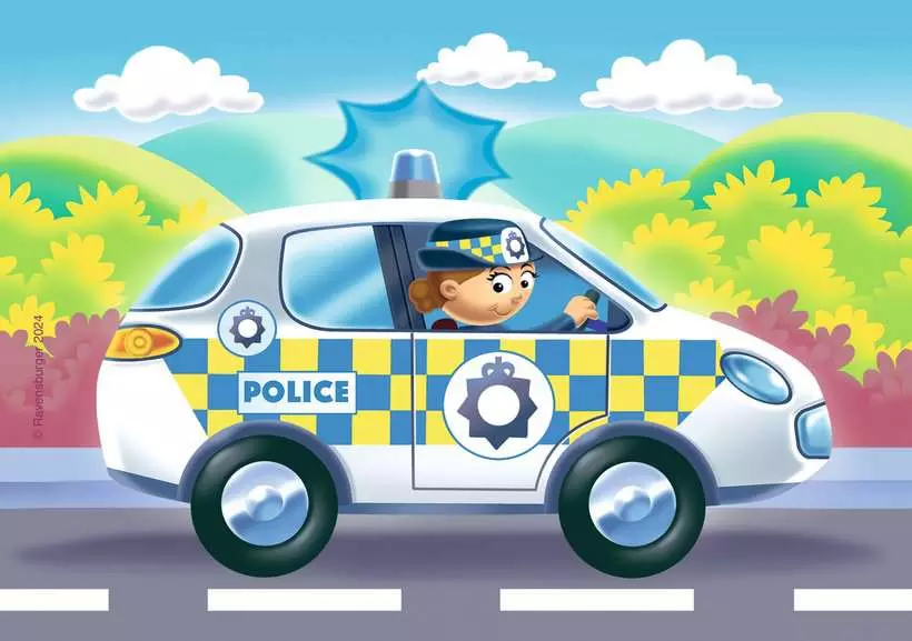 MFP: Rescue Vehicles (2, 3, 4, & 5 Pieces) - 4 Jigsaw Puzzles - Children's Puzzle