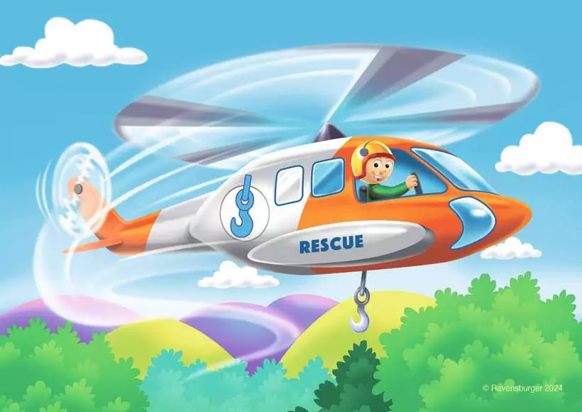 MFP: Rescue Vehicles (2, 3, 4, & 5 Pieces) - 4 Jigsaw Puzzles - Children's Puzzle