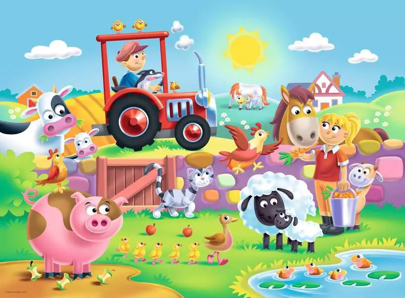 MFP: Fun on the Farm - Floor Puzzle, 16 Pieces