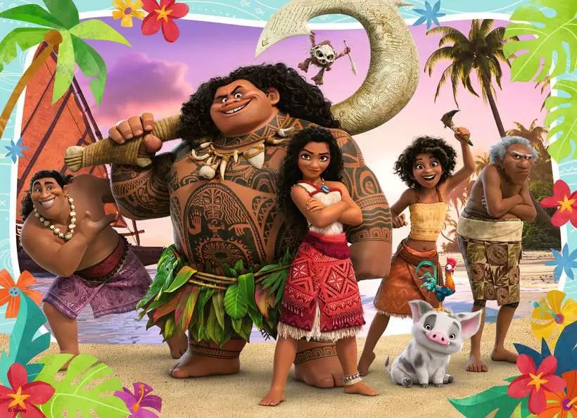 Disney Moana 2 - Children's Puzzle, 4 Puzzles x 100 Pieces