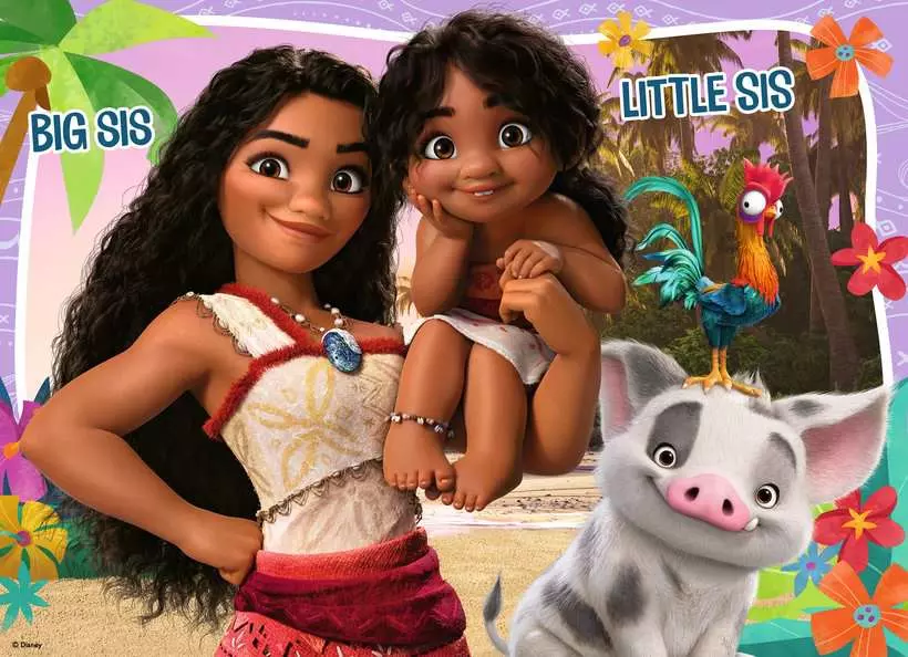 Disney Moana 2 - Children's Puzzle, 4 Puzzles x 100 Pieces