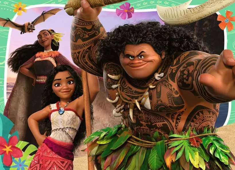 Disney Moana 2 - Children's Puzzle, 4 Puzzles x 100 Pieces